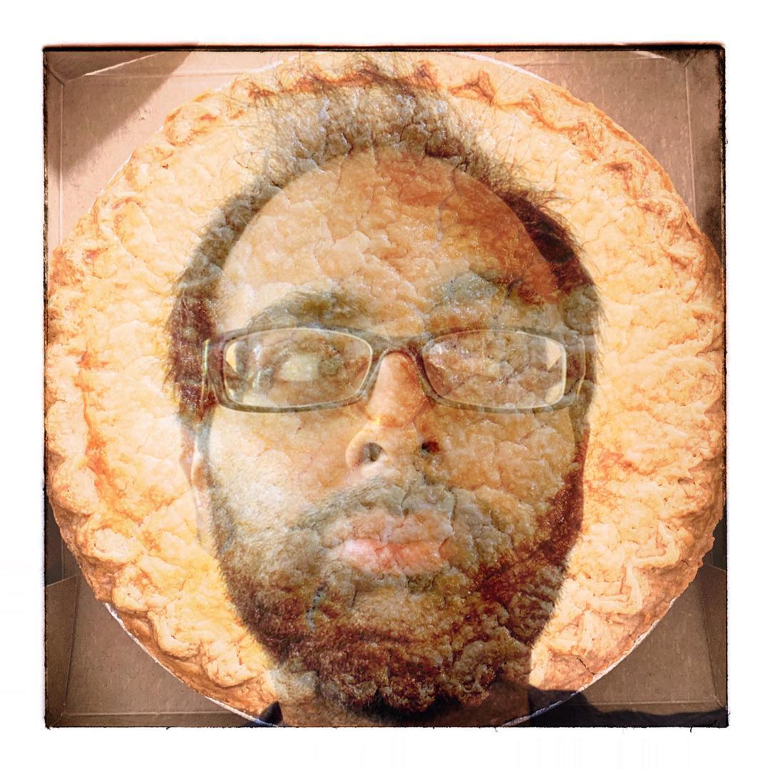 Jagjeet on a background of a pie