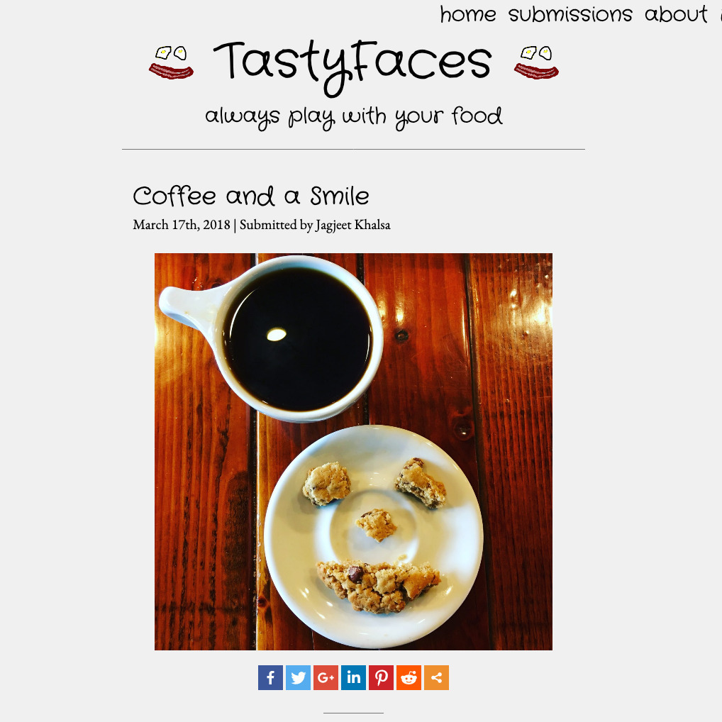 TastyFaces website screenshot